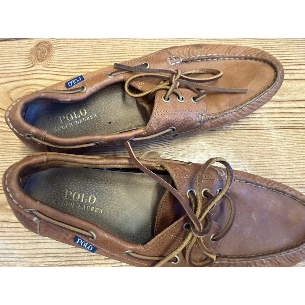 Polo‎ Ralph Lauren Bienne Boat Shoes Mens 11 D Loafers Preppy Old Money